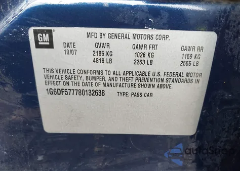 2008 Cadillac Cts Standard from USA, damaged, VIN 1G6DF577780132638